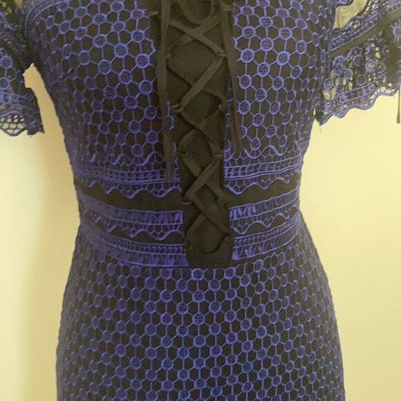 NWT Parker Ultraviolet Ruffle Lace Dress Size XS - Picture 8 of 14